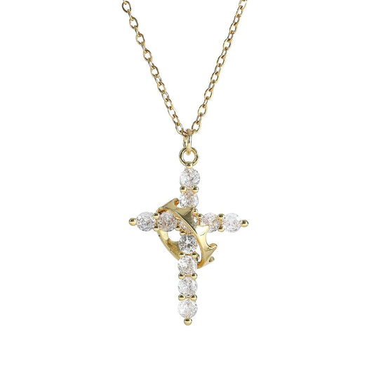 Crown Cross Necklace