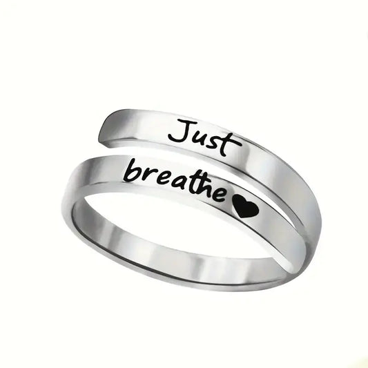 Silver Spiral Heart Ring
