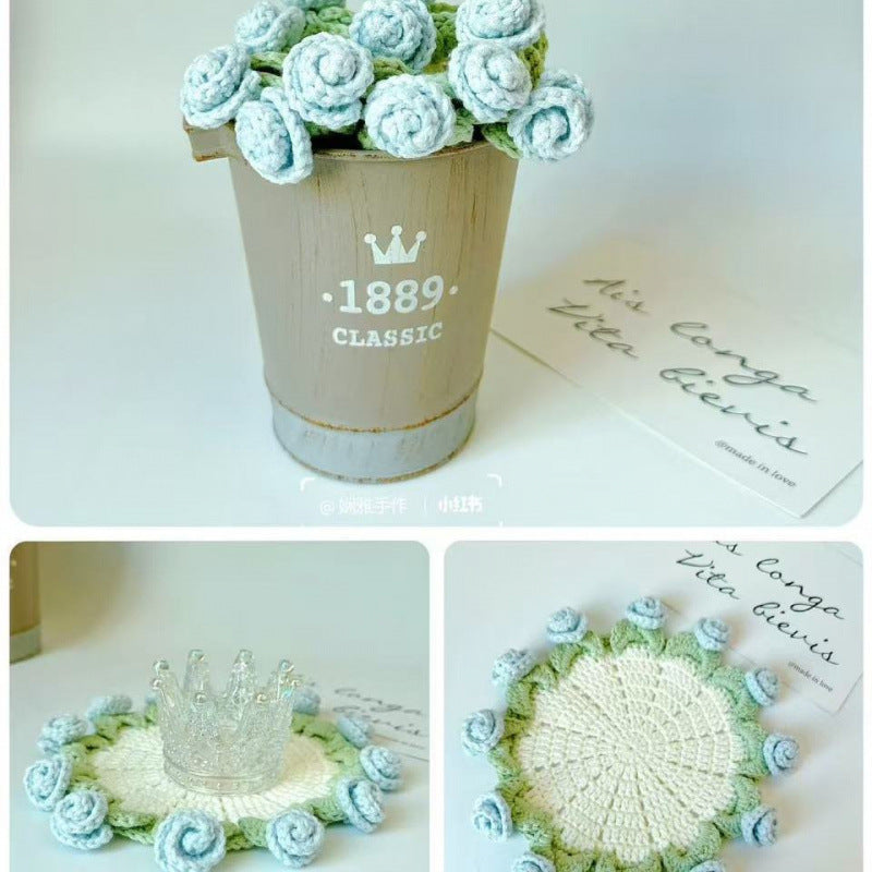 Rose Crochet Coaster Kit