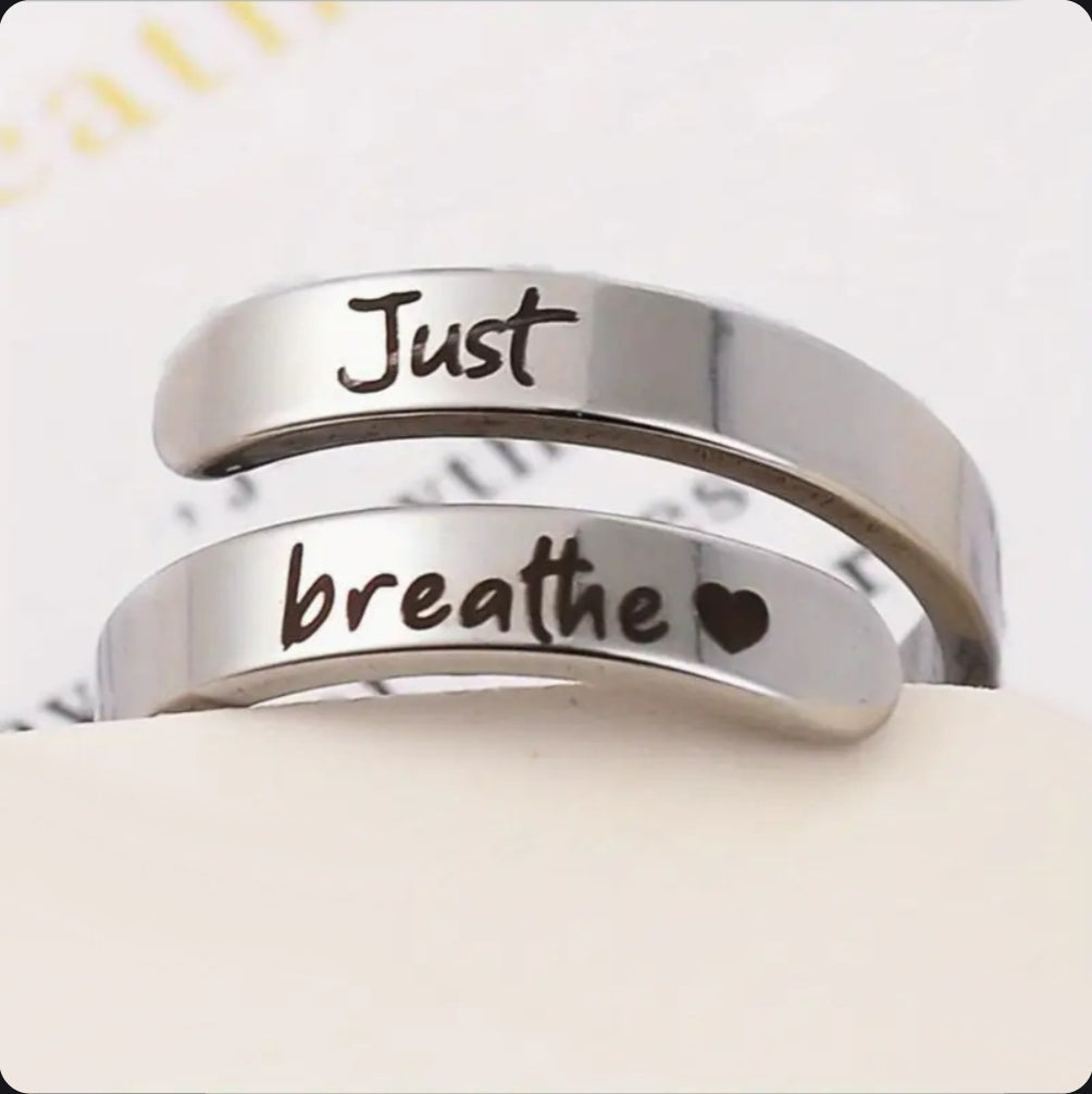 Silver Spiral Heart Ring