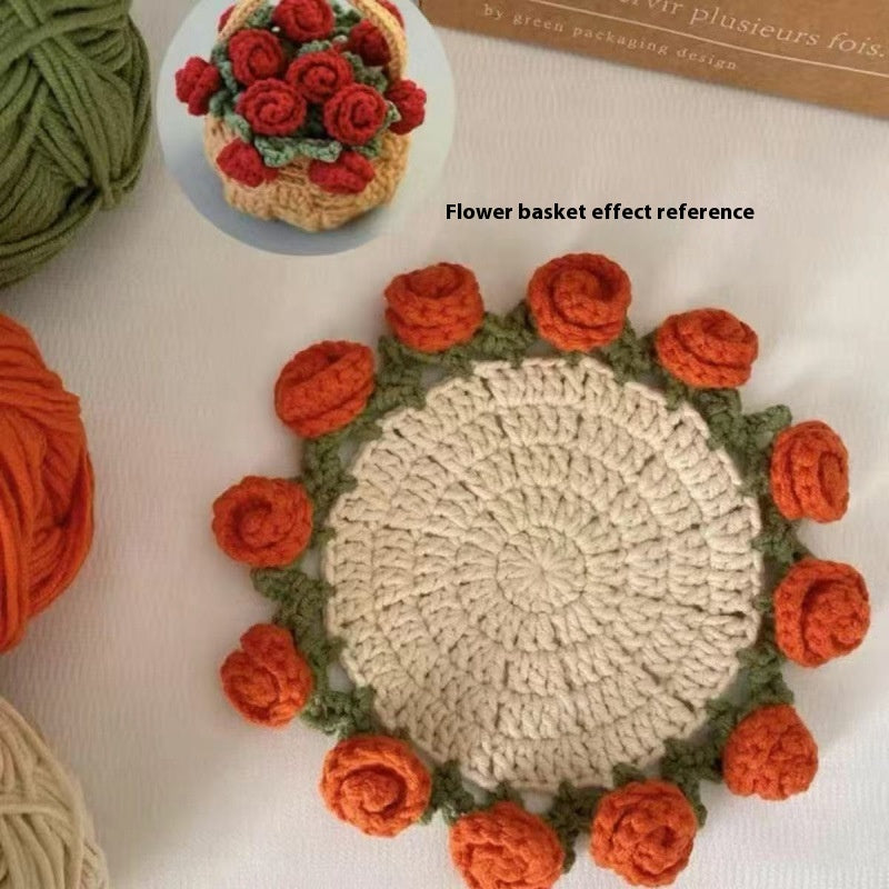 Rose Crochet Coaster Kit