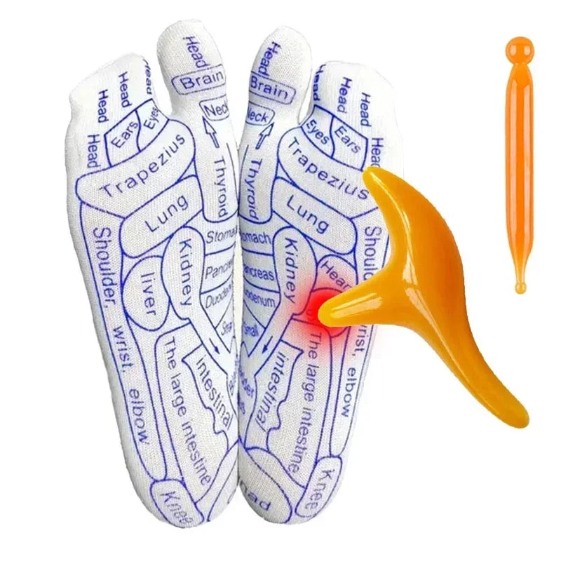 Reflexology Socks with Massage Tool (One Set)