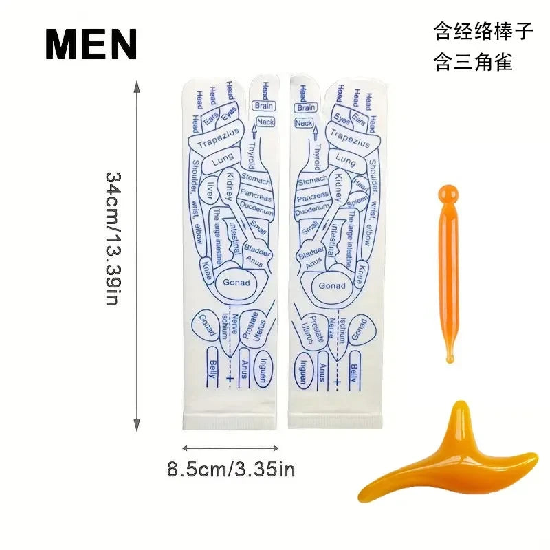 Reflexology Socks with Massage Tool (One Set)