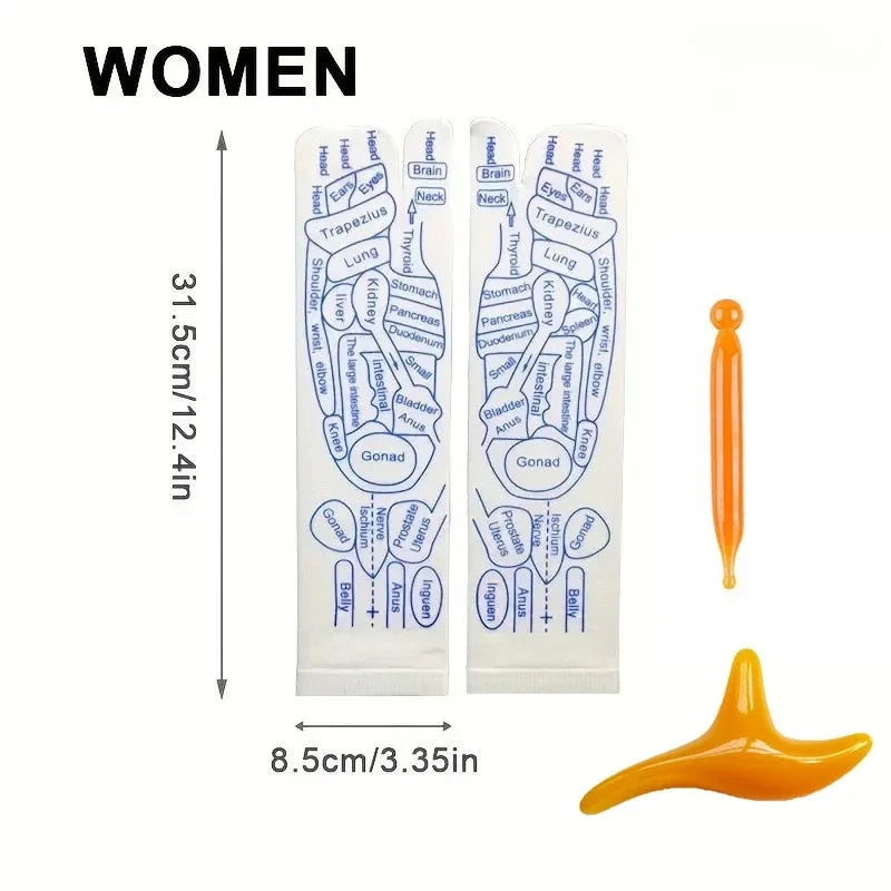 Reflexology Socks with Massage Tool (One Set)