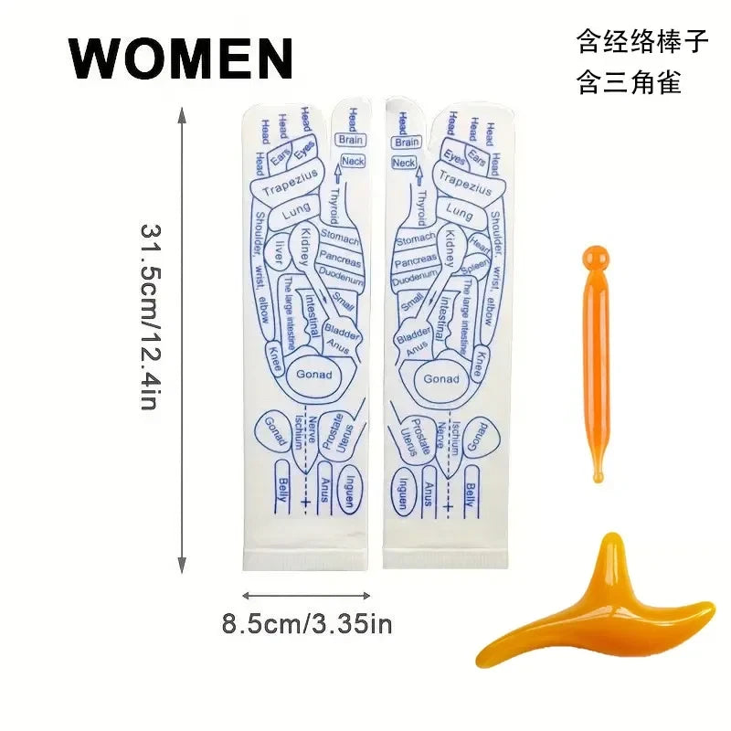Reflexology Socks with Massage Tool (One Set)